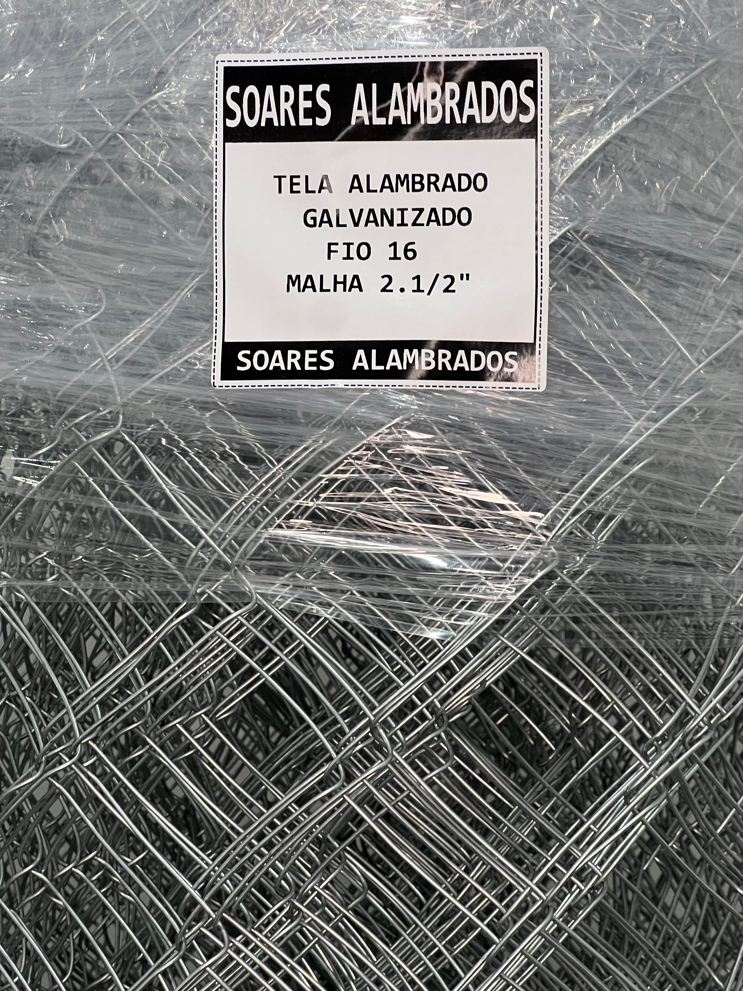 Tela Alambrado Galvanizada Fio 16 Malha 3